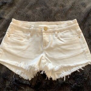 Blank NYC pure white denim shorts